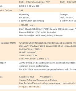 Card raid sas LSI 3081E-R B3