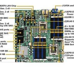 Bo mạch chủ server Tyan S7012 dual lga 1366 intel 5520 x58 Lan 4port 18 khe ram